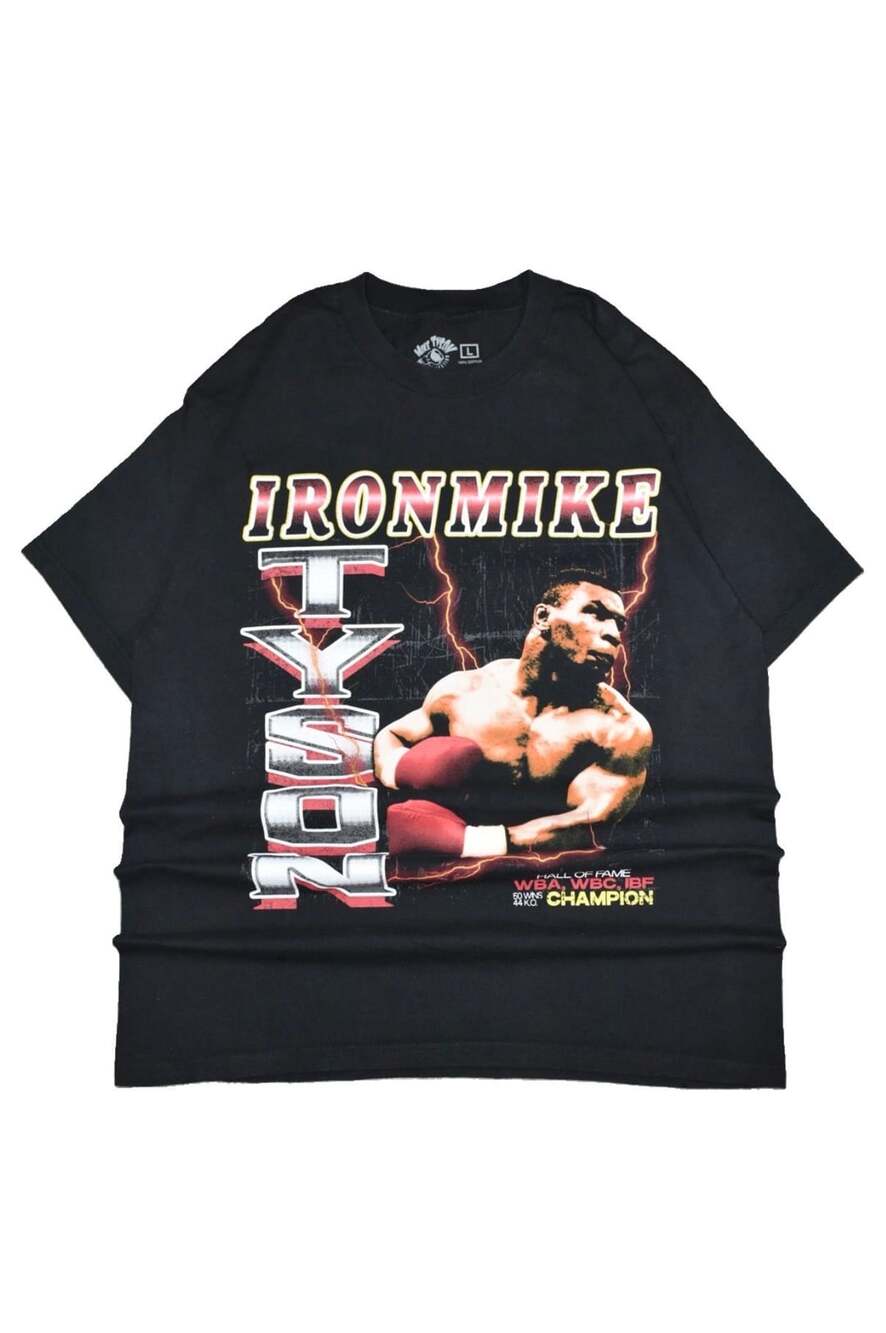 Mike Tyson Collection Iron Mike Hall of Fame Champion Graphic Tee Black Size L